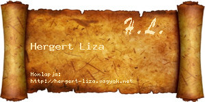 Hergert Liza névjegykártya